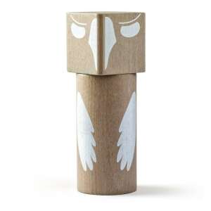 Wooden owl building block, part of the W90912 set, 26 pieces - Woodyland Wooden building game