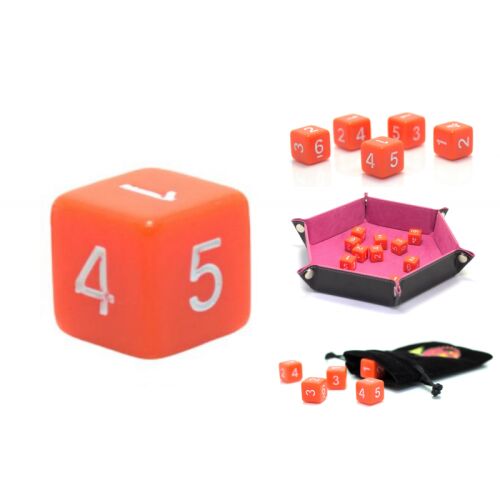 1,6 cm-es RPG narancssárga hatoldalú dobókocka D6 158858540 - Társasjáték