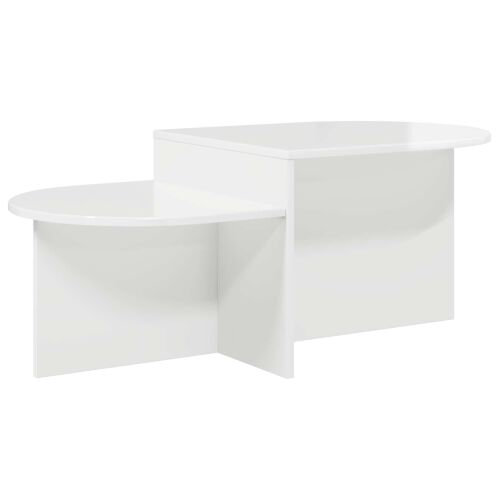 vidaXL Dohányzóasztal Magasfényű Fehér 100 x 50 x 40 cm Szerelt Fa 158970758 - Dohányzóasztal