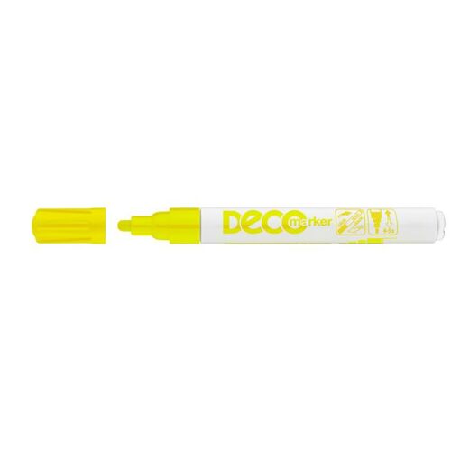 ICO Decomarker sárga lakkmarker, 2-4 mm-es heggyel, festékmarker kézműves és dekorációs célokra - Lakkmarker