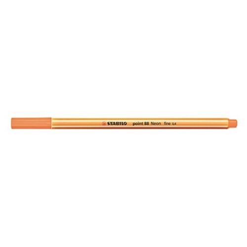 Tűfilc, 0,4 mm, STABILO "Point 88", neon narancssárga 163454704 - Rostirón és tűfilc