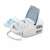 Esperanza Zephyr compressor nebulizer, white and blue, with mask and mouthpiece