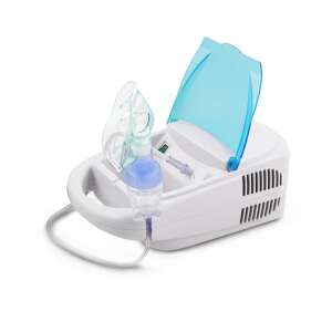 Nebulizer cu compresor Esperanza Zephyr, alb și albastru, cu mască și muștiuc - Frumusețe și sănătate