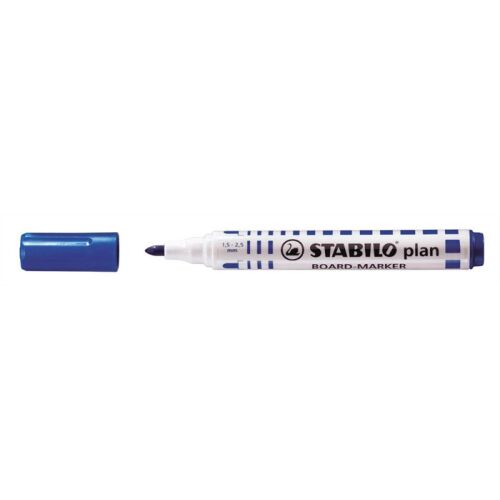 STABILO Plan kék táblamarker kúpos heggyel, 2,5-3,5 mm vonalvastagság, ideális irodába és iskolába - Tábla és flipchart marker