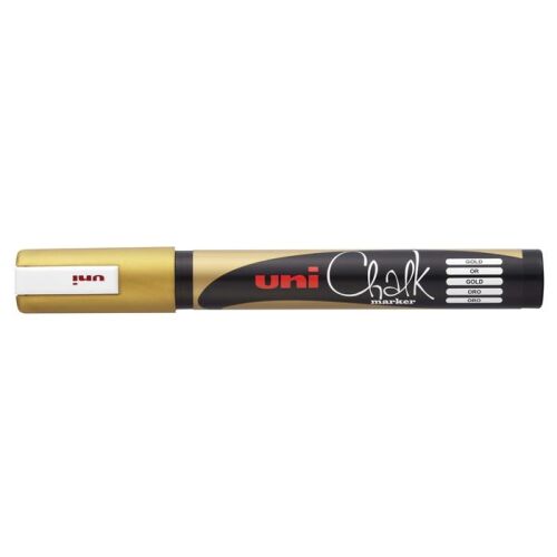 UNI PWE-5M arany krétamarker, 1,8-2,5 mm hegy, üveghez és nem porózus felületekhez - Krétamarker