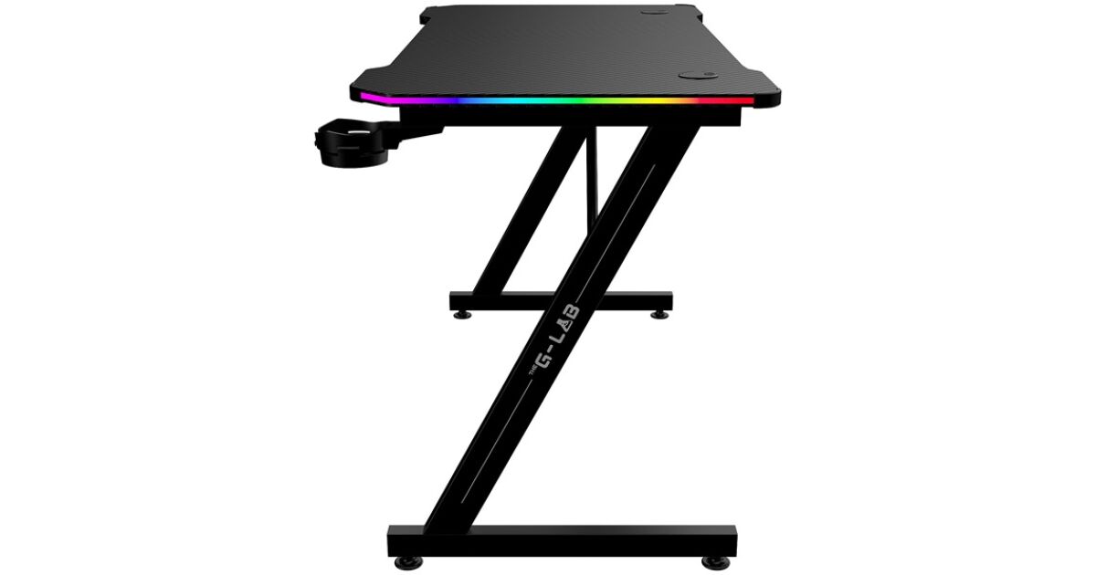 The G-Lab K-Desk-Electron-EX RGB Gaming Desk Fekete | Pepita.hu