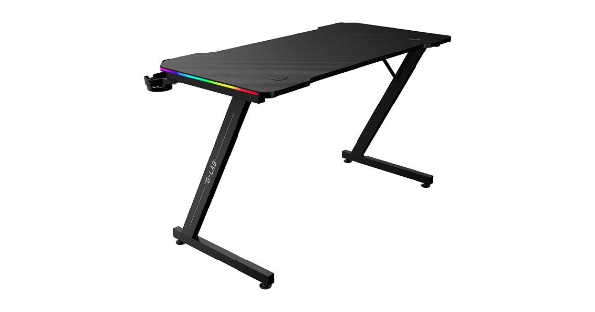 The G-Lab K-Desk-Electron-EX RGB Gaming Desk Fekete | Pepita.hu