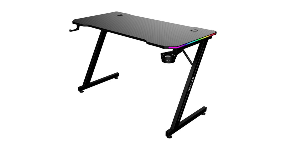 The G-Lab K-Desk-Electron-EX RGB Gaming Desk Fekete | Pepita.hu