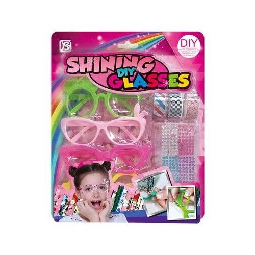 Shining DIY Szemüveg készítő készlet gyerekeknek, kézműves szett szemüvegekkel, strasszkövekkel és dekoratív szalaggal. - Ékszerkészítő játék