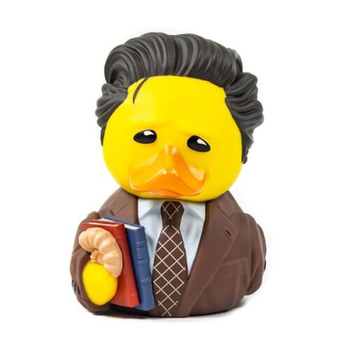 TUBBZ Friends Ross Geller kacsa figura, gyűjthető gumikacsa Ross Gellerként a Jóbarátok TV sorozatból, könyveket tartva - Numskull