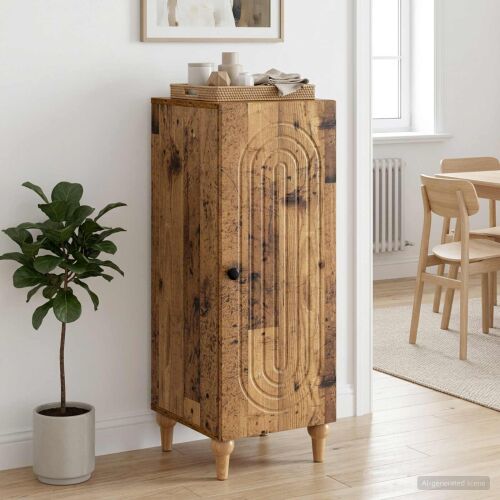 vidaXL Széf Antik Fa 33 x 34,5 x 90 cm Szerelt Fa 177522295 - Tálalószekrény