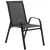 Záhradná stolička GardenLine s čiernym kovovým rámom