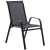 Záhradná stolička GardenLine s čiernym kovovým rámom a čiernym sieťovaným sedadlom