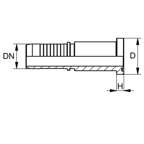 SFL DN16 38.1mm-es csonk méretezett műszaki rajza - Öntözés