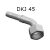 DKJ DN06 45°-os hidraulikus tömlő csatlakozó, 7/16" UNF