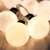 Close-up of LED bulb string lights, warm white, 20 bulbs