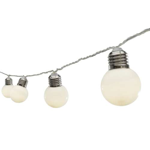 LED svjetlosna girlanda sa žaruljama, topla bijela, prozirni kabel