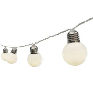 Ghirlandă luminoasă LED cu becuri, alb cald, cablu transparent - Home by Somogyi