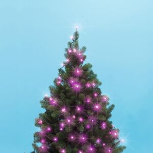 Somogyi pink LED string lights on Christmas tree, indoor decoration - Home by Somogyi String Light