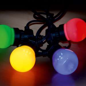 Sorolható party fényfüzér, LED-es, kültéri, 10 színes gömb, 5 m 44400813 