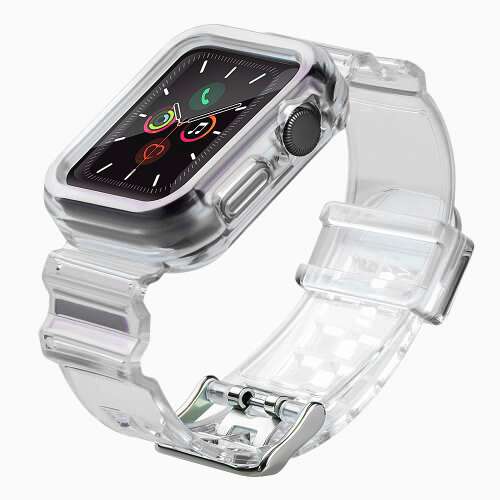 Transparent Apple Watch band and case for Apple Watch Series 6, 5, 4, and SE 40mm