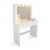 Elegant White Vanity Table with LED Mirror