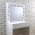 White Vanity Table with Hollywood Style Lighting