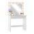 Modern White Vanity Table with Lighted Mirror
