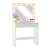 White dressing table with mirror and lights