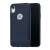 Sötétkék szilikon telefontok karbon mintával Apple iPhone XR-hez