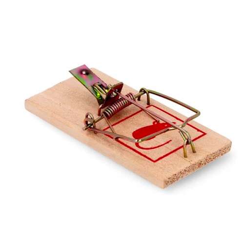 Capcană pentru șoareci din lemn, 17,5 x 8 cm, cu arc, eficientă pentru prinderea șoarecilor și a rozătoarelor mici