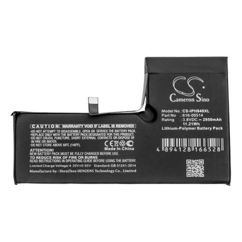 Cameron Sino Li-Polymer akkumulátor Apple iPhone XS 5.8-hoz, 3.8V, 2950mAh - Apple