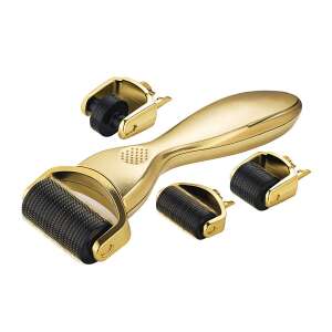 Dermaroller with 3 interchangeable heads for skin rejuvenation, anti-aging, and scar reduction - InnovaGoods