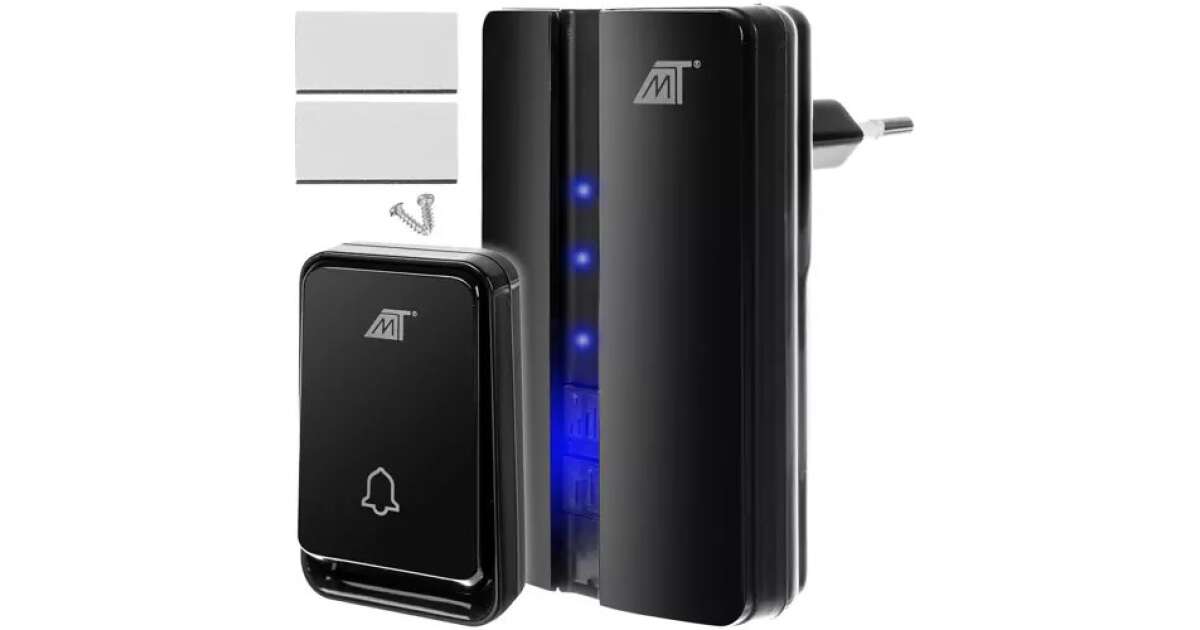 Waterproof Wireless Doorbell - Black 44409489