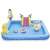 Bestway inflatable pool with slide and astronaut, moon, rocket, and planet toys
