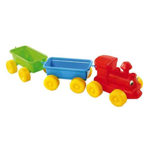 D-Toys First Train, red train with two wagons, toy train for kids