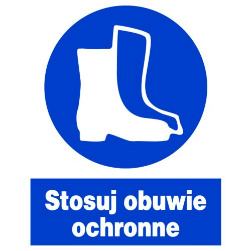 ZNO-8 - Munkavédelmi tábla - Viseljen védőlábbelit