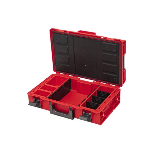 QBRICK System One 2.0 Expert 200 Red Ultra HD Szerszámosláda - Nyitott Nézet Elválasztókkal - Szerszámos láda és táska