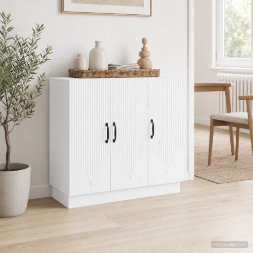 vidaXL Széf Fehér 89 x 34,5 x 77 cm Szerelt Fa 177522643 - Étkező bútor