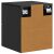 vidaXL Fali éjjeli szekrény 2 pcs Fekete 33 x 34,5 x 40 cm Szerelt Fa 159308412