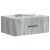 vidaXL Fali éjjeli szekrény 2 pcs Szürke Sonoma 49 x 34,5 x 20 cm 159309879