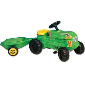 D-Toys Traktor utánfutóval, pedálos, zöld, 139cm 100 44413711 Munkagépek gyerekeknek - Traktor