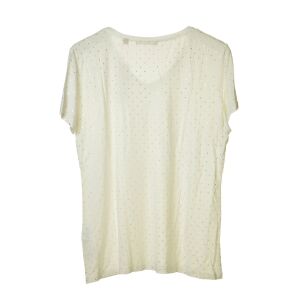 s. Oliver tricou alb cu buline pentru femei – 42 128088967 - Îmbrăcăminte pentru femei