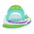 Bestway inflatable boat with canopy for kids, blue and green colors, with steering wheel, side view