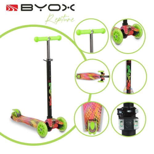 BYOX Rapture roller elöl dupla kerekes zöld