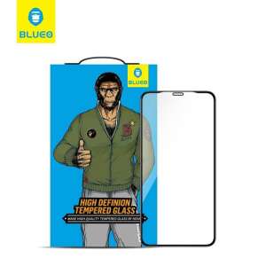 Blugo 5D Mr. Monkey Glass Displayschutz für Apple iPhone 12/12 Pro, schwarz, HD gehärtetes Glas - Apple