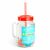Bewello Szívószálas pohár - piros - 4 db hűthető jégkockával, 550ml, 17 x 7.5 x 13.5 cm 57167p 159415250