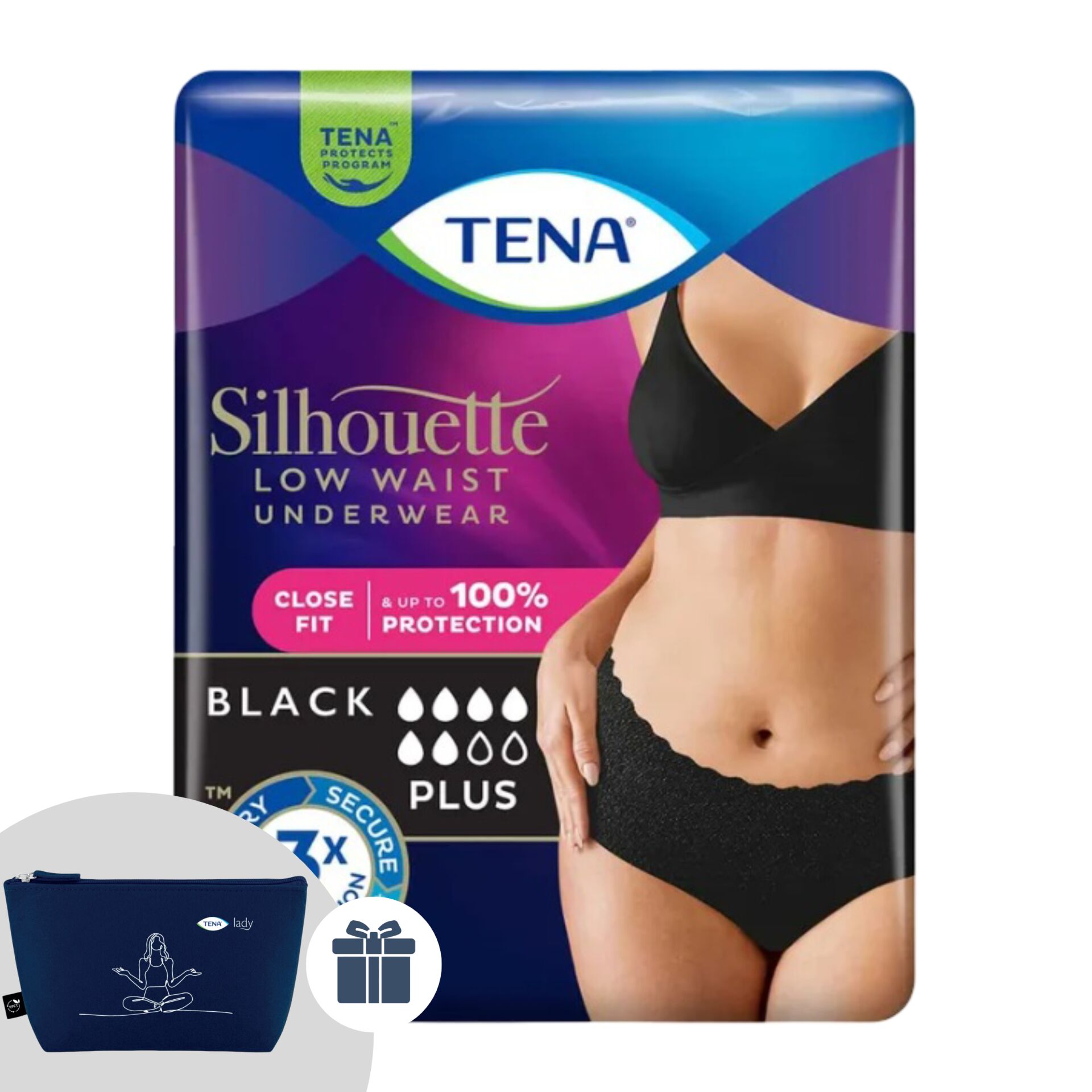 E-shop Tena Silhouette Plus Dámska inkontinenčná spodná bielizeň s nízky...