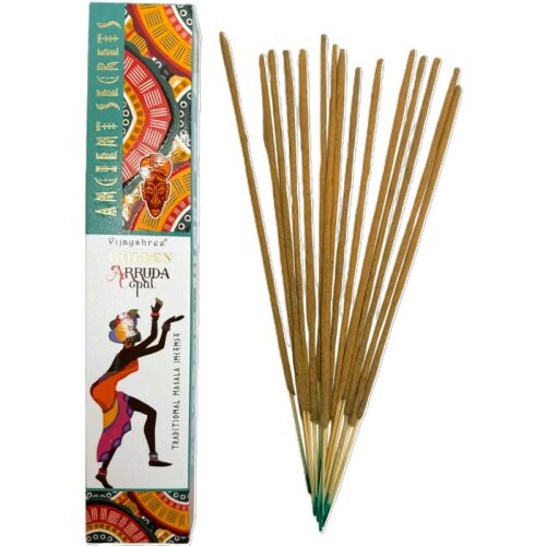 Vijayshree Golden Ancient Secrets Arruda Copal masala füstölő pálcikák dobozzal - Füstölő