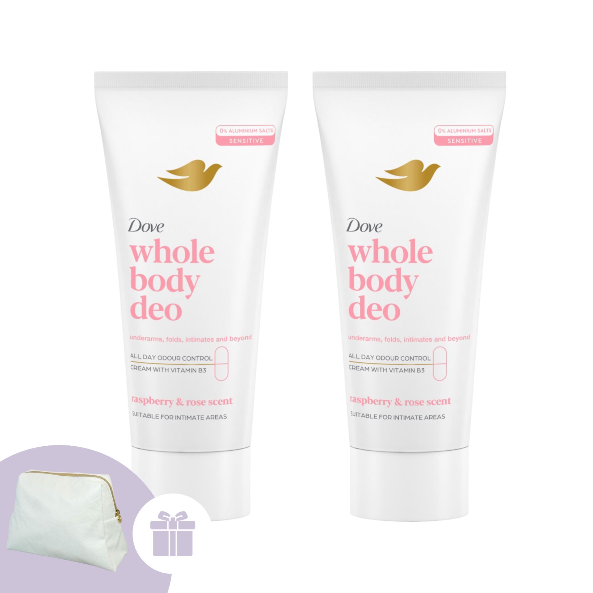 E-shop Dove Celotelový Dezodoračný krém s Vôňou Malín a Ruží 2x75ml + Da...